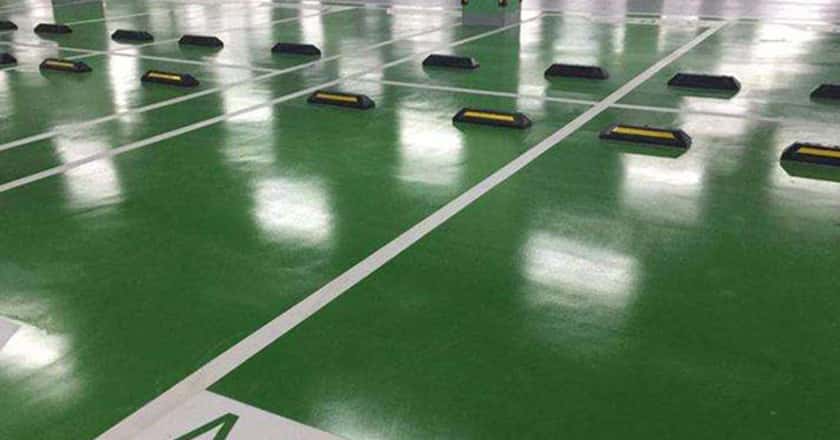 中建俊公馆3.2万平地坪漆车库